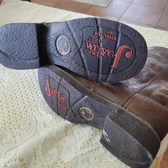 Steel toe work boots womens size 7.5 new - Picture 2 of 3